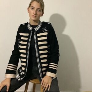 SCOTCH AND SODA Captain Jacket “Jolie Vagabonde”Embroidered Wool Jacket. Size S